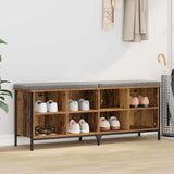 Shoe Cabinet Old Wood 131 x 35 x 50 cm Engineered Wood and Iron 881310