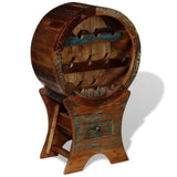 Wine Rack for 10 Bottles Solid Reclaimed Wood 243973
