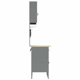 Work Bench with Drawer 5 pcs Black 100 x 55 x 200 cm Steel 3321420