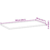 Floating Shelves 3 pcs 100x40x2 cm Oil Finished Solid Wood Acacia 3279561