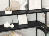 Console Table Black Oak 150 x 29 x 76.5 cm Engineered Wood 882798