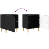 Bedside Table Black 43 x 34.5 x 50 cm Engineered Wood 895027