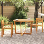 Garden Dining Table Round 110x75 cm Solid Wood Acacia 4108135