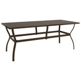 Garden Table Brown 190x80x72 cm Steel 312281