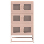 ZNTS Highboard Pink 68x39x123 cm Steel 853351