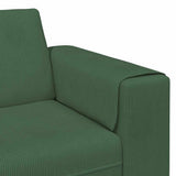 Sofa with Cushion Dark Green 250 x 77 x 76 cm Corduroy Fabric 3335105