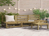 Garden Sofa Natural Wood Impregnated Solid Pine Wood Medium 837934
