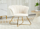 Velvet-Feel Lotus Petal Accent Chair 57570482