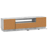 LED TV Cabinet Concrete Grey Engineered Wood 897348