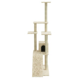 Cat Tree with Sisal Scratching Posts Cream 155 cm 171515