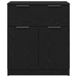 Sideboard with Drawer Black Oak 60 x 30 x 70 cm Engineered Wood 862738