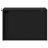 Wall-mounted Bedside Cabinets with LED Lights 2 pcs Black 852092