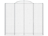 Arched Gabion Baskets 12 pcs 200x50x220/240 cm Galvanised Iron 3146456