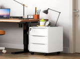 Three-Drawer Locking Filing Cabinet - White T3398P343103