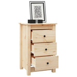 ZNTS Bedside Cabinet 40x35x61.5 cm Solid Wood Pine 813699