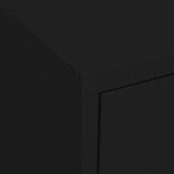 Storage Cabinet Black Steel Medium Height-Adjustable Shelves 336169