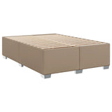 Box Spring Bed with Mattress Cappuccino 140x190 cm Faux Leather 3286123