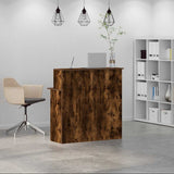 Reception Desk Smoked Oak 100x50x103.5 cm Engineered Wood 859028