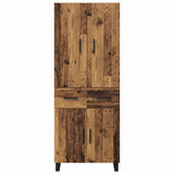 Highboard with Drawer 2 pcs Old Wood 69.5 x 34 x 180 cm 3415738