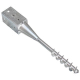 Ground Spikes 6 pcs Silver 10x10x57 cm Galvanised Steel 145442