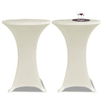 Standing Table Cover Ø80 cm Cream Stretch 4 pcs 279076