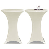 Standing Table Cover Ø80 cm Cream Stretch 4 pcs 279076