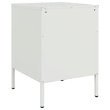 Bedside Cabinets 2 pcs White 36x39x50.5 cm Steel 842933