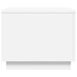 Coffee Table with LED Lights White 50x50x40 cm 839868