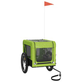 Pet Bike Trailer Green and Black Oxford Fabric and Iron 93920