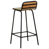 Bar Chair Set of 2 Mixed colour finish Solid reclaimed wood 321954