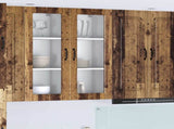 Wall Glass Cabinet PORTO Old Wood 40 x 31 x 100 cm 885453