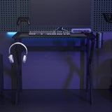 Gaming Desk with K Shape Legs Black 90x60x75 cm 325400