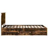 Bed Frame with Drawer Smoked Oak 120 x 190 cm Engineer Wood 3411142
