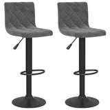 Bar Stools 2 pcs Dark Grey Velvet 333732