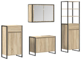 Bathroom Furniture Set with Drawer Sonoma Oak Engineered Wood 3403053