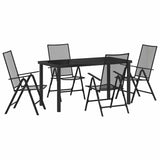 Garden Dining Set 5 pcs Anthracite Powder-Coated Steel 3379291