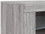 Sideboard with LED Lights Grey Sonoma 283x37x67 cm 3209028