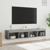 TV Cabinets with LED Lights 2 pcs Grey Sonoma 80x30x30 cm 837152