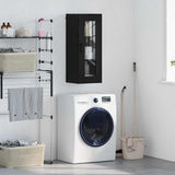 Wall Mounted Cabinet Black Oak 34.5 x 34 x 90 cm 882621