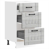 Kitchen Base Cabinet Lucca Grey Sonoma Engineered Wood 854236
