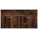 2 Piece Bathroom Furniture Set Smoked Oak Engineered Wood 826623