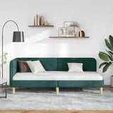Corner Bed Frame with Headboard Dark Green 80 x 200 cm Fabric 42016557