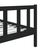 Bed Frame without Mattress Black Small Single Solid Wood 3101117
