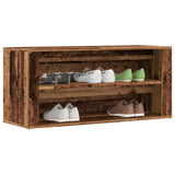 Shoe Bench Old Wood 100x35x45 cm Engineered Wood 857089