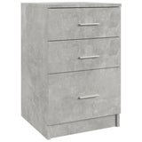 Bed Cabinet Concrete Grey 40x40x63 cm Engineered Wood 808643