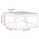 Outdoor Furniture Black 70 x 70 x32 cm Metal 42008028