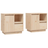 ZNTS Bedside Cabinets 2 pcs 50x34x50 cm Solid Wood Pine 814480