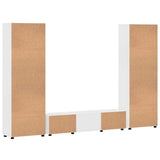 TV Cabinet Set FLORIN 3 pcs High Gloss White Engineered Wood 3397988