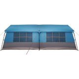 Family Tent with Roof Blue and Grey 622 x 295 x 238 cm 4100701