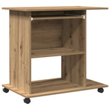 Computer Desk Artisan Oak 80x50x75 cm Engineered Wood 856053